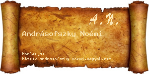Andrásofszky Noémi névjegykártya