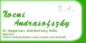 noemi andrasofszky business card