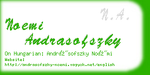 noemi andrasofszky business card